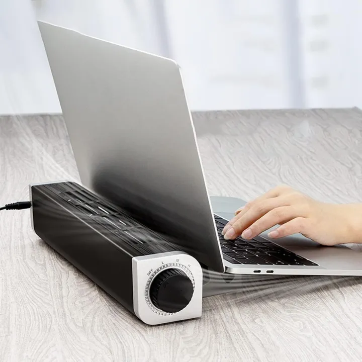 HXSJ Laptop Cooler Stand Cooling Fan for MacBook Air Pro Laptop Pad Tablet Phone Holder Station 3 Speed Adjustable USB Multi Function