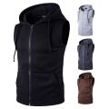 Mens Sleeveless Hoodies Fashion Hooded Sweatshirt Bodybuilding Men vest Clothing Sweatshirts Men Hooded Tracksuit.