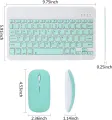 Wireless Keyboard and Mouse Set: Compact Bluetooth Keyboard (Rechargeable) with Matching Mouse. English Ergonomic Design for a Comfortable Experience on iPad, Tablets, Phones, Laptop, Android, iOS, and Windows. 