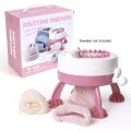 HA Children Bib Cylinder Weaving Machine Knitting Machine Weaving Wool Toy-Pink HS-689B-1. 
