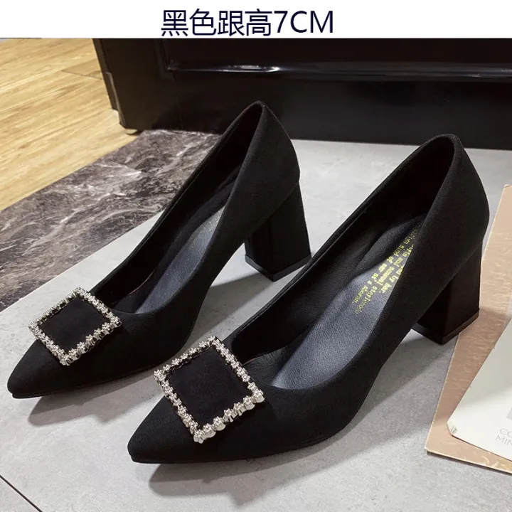 Professional%20Pointed%20Toe%20Pumps%20Work%20Mid%20Heel%20Black%20Chunky%20Heel%20Comfortable%20Women's%20Formal%20Wear%20Interview%20Women's%20Shoes%20Work%20Shoes%20High%20Heels%20Women%20-%20Image%204