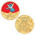 Pokemon Anime Gold Plated Gold Coin Game Commemorative Coin Pikachu Mewtwo Charizard Gold Coin Game Collection childrens gift. 