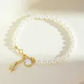 Pearl Bracelet Girl S925 Sterling Hand Jewelry Freshwater Pearl Bracelet For Girlfriend On Valentine's Day. 