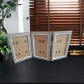 Folding Photo Frame Decorative Hinged Photo Frame for Entrance Desk Table Triple Fold. 