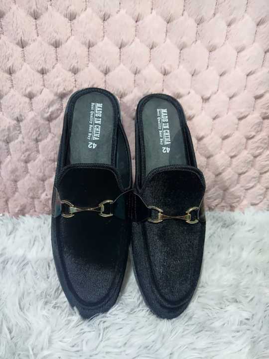 MARVEL%20FASHIONS%20NEW%20%20Fashionable%20Velvet%20Half%20Shoe%20For%C2%A0Men%C2%A0Black%20-%20Image%206