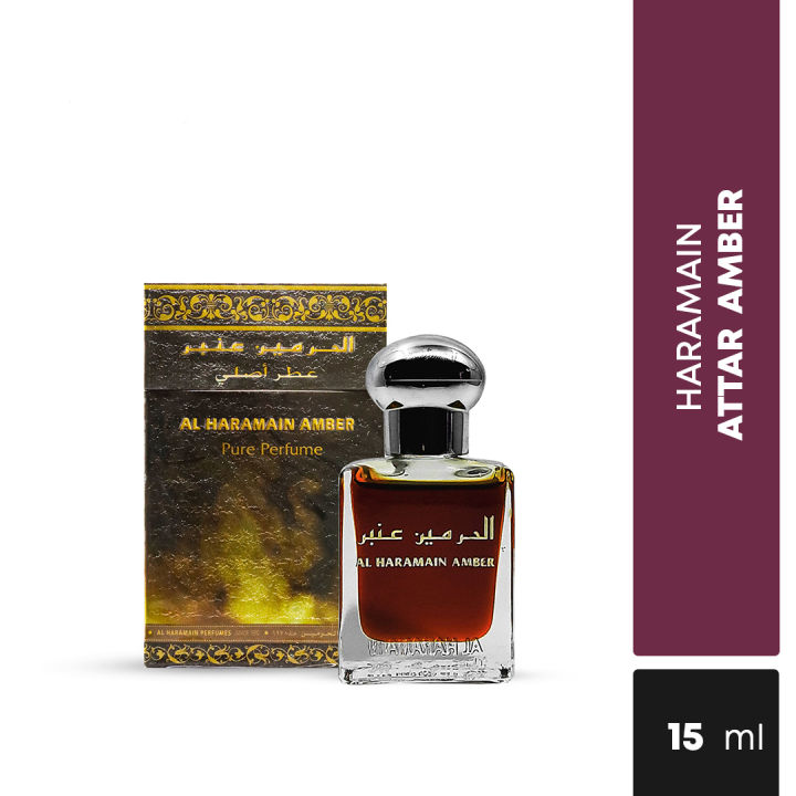 হারামাইন আতর পারফিউম - Haramain Attar 15ml Unisex Fragrance Oil, দীর্ঘস্থায়ী সুবাস, পুরুষ ও নারী উভয়ের জন্য অরিজিনাল আতর
