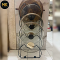 Metal Pot Lid Holder for Organizing Pans, Dishes, and Bakeware with Stable U-Shaped Design. 