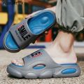 New Letter Men Slides Male Summer Shoes Outside Thick Bottom Flip Flops Comfortable Home Men Slippers Beach Casual Men'S Sandals. 