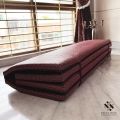 Relax Floor Mattress - Ruby Red Block Pattern Double Sleeping Mattress. 