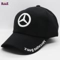 Black Mercedes Benz Embroidery Logo polyester Fabric Curved Cap. 