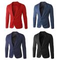 Men's Suit Men Blazer Business Coat Jacket Tops Autumn Fashion Formal Coat Elegant Solid Color Casual Slim Fit One Button.