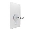 6pcs White Strong Adhesive Seamless Patch Waterproof Wall Hanging Durable Transparent Kitchen Bathroom Screw Hook Hanger.
