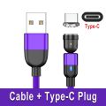 540 Rotate Magnetic Cable Fast Charging Phone Charger Type-C USB C Cable For Huawei P Smart 2021 Honor 10X 9X Lite 30 20 10 9 8. 