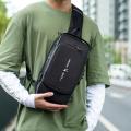 Multifunction Patent Leather Chest Bag Men Waterproof Men Crossbody Bag Anti-theft Travel Bag Male USB Charging Chest Bag Pack. 