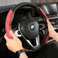 LI Car Steering Wheel Cover With Bling Diamond Segmented Wheel Protector Cover Sweat-absorbing Anti-Skid Interior Accessories. 