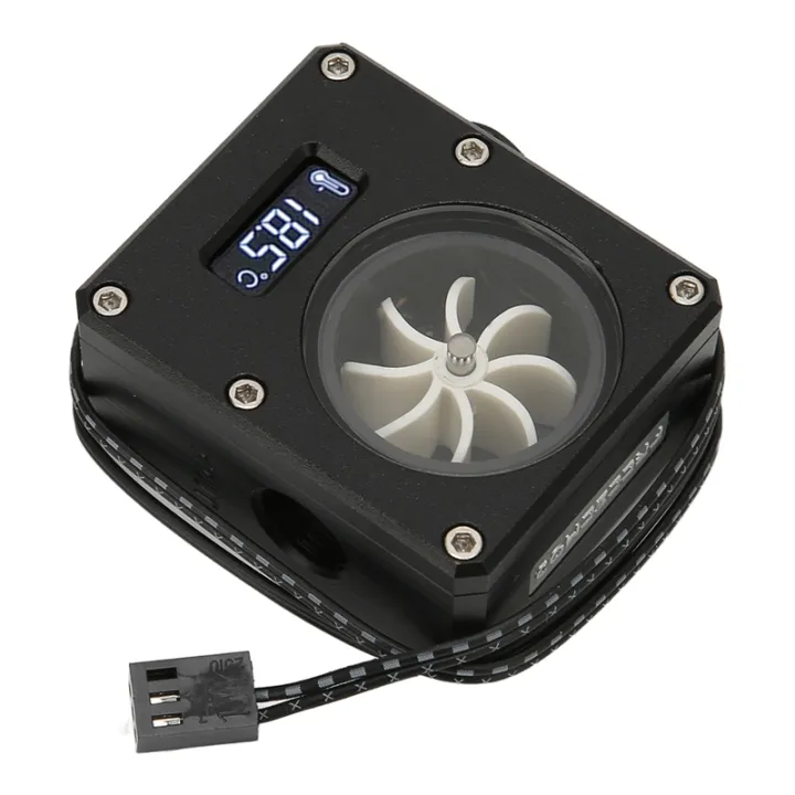 Computer Flow Meter PC Water Cooling Flow Meter Indicator 12V Small 3pin Interface G1/4 ...