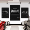 Pop Black and White Germany Luxury Super Sport Car Poster Aesthetic Turbo Canvas Print For Wall Art Garage Room Decor. 