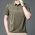 Business Office Casual Solid Color Polo T-shirt Male Clothes Summer Fashionable Trend Men's Pockets Short Sleeve Pullovers Tops Ruiqir Super Store.