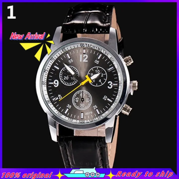 Men's%20fashion%20faux%20leather%20strap%20round%20dial%20analog%20casual%20wrist%20watch%20Xmas%20gift%20-%20Image%202