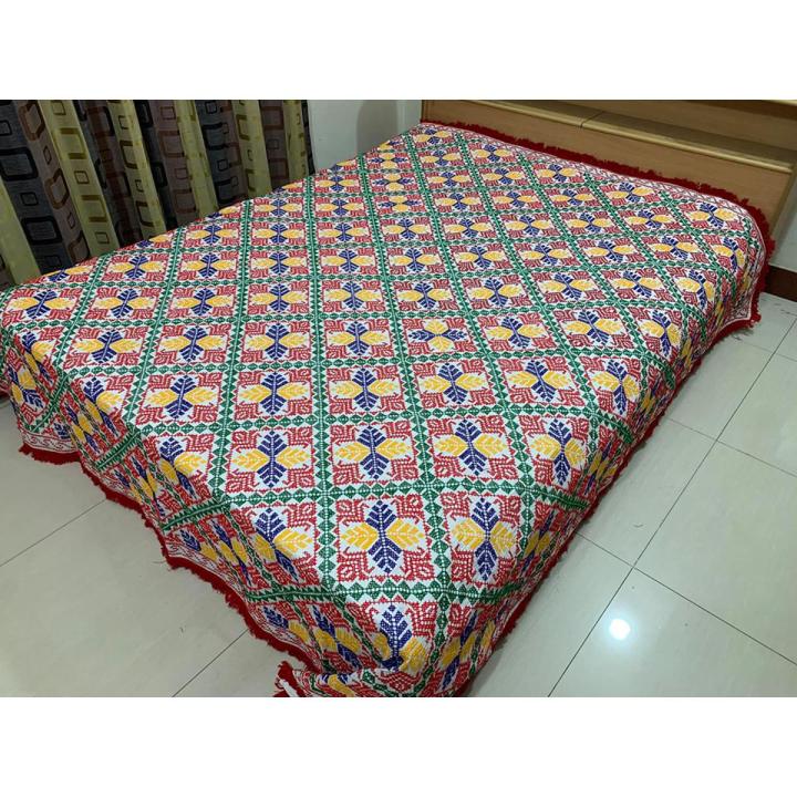 Hand Made Cotton Nakshi Katha - Multi Color