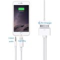 【2023】 Lightning to 30 Pin Adapter 3.5mm AUX Audio Port Support Charging Data Transmission for iPhone 6 6 Plus 5s 5c 5 4s 4 iPad iPod.