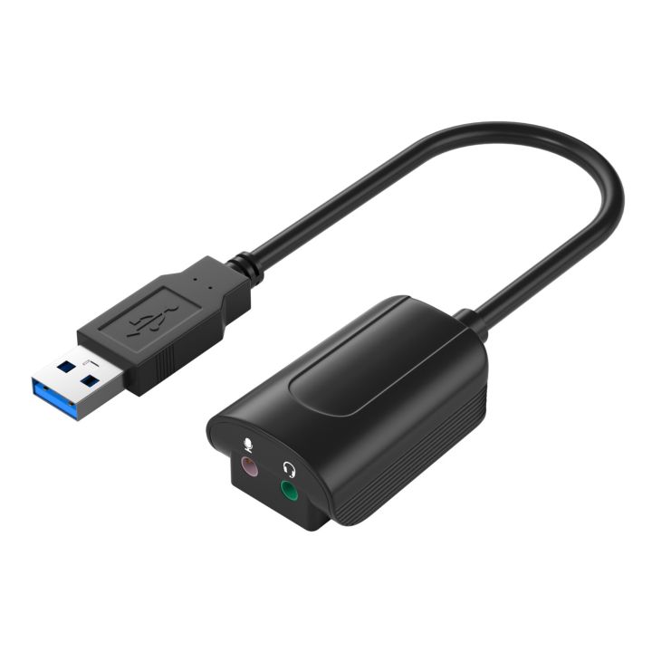 USB Sound Card Microphone Headphone Audio Adapter Wired Sound Card