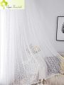 Lace Gauze Curtains White Striped Tulle For Living Room Bedroom Balcony Window Curtain Princess Mosquito Nets Wave Special Offer.