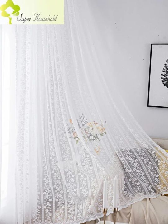 Lace%20Gauze%20Curtains%20White%20Striped%20Tulle%20For%20Living%20Room%20Bedroom%20Balcony%20Window%20Curtain%20Princess%20Mosquito%20Nets%20Wave%20Special%20Offer%20-%20Image%202