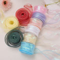 Transparant Chiffon Ribbon Organza Satin Ribbons For Gift Wrapping Decoration Wedding Bouquets Wreath Sewing Supplies 1Roll. 