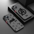 Marvel Avengers Logo Phone Case For iPhone 15 14 13 12 11 Pro Max mini XS Max XR X 8 Plus SE Frosted Translucent Cover. 
