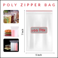 Zip/Zipper Lock Poly Bag- 5 x 7 inch Pack of 100 Piece. 