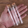 24pcs 10ml 15ml 20ml 25ml 30ml Cute Clear Glass Bottles with Cork Stopper Empty Spice Bottles Jars DIY Crafts Vials.