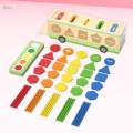 Wooden Shape Color Sorting Toy Matching Box Girls Children Kids.