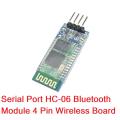 HC06 HC-06 4Pin Bluetooth Module Serial Port Integrated Bluetooth Module Serial Port 4 Pin Cables Connectors HC06 Board For Arduino.