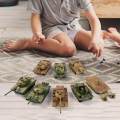 8x 1:72 Scale Tank Model Kits 4D for Educational Toy Children Boys Display. 