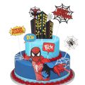 Spiderman Cake Toppers Superhero Birthday Cake Decorations Boys CupCake The Avenger Topppers for Kids Baby Shower Supplies Gifts.