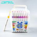 48 Color Dual Tip Whiteboard Permanent Marker Set Anime Student Painting Double-Head Marker Pen. 