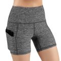 Gym Jogging Running Shorts Yoga Shorts Women High Waist Lifting Push Up Tight Sports Solid Pocket Fitness Yoga Short Pant d3. 