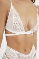 White lace polyester lingerie Set for women by Trendyol. 