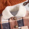 Kids Baby Girls Plaid Jacket Casual Warm Button Down Jackets and Beret Hat for Toddler Newborn.