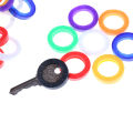 10/24pcs Key Top Cover Head/Caps/Tags/Label ID Markers Mixed Toppers Silicone Coding Colorful Key Identifier Cover Keyring Rings. 