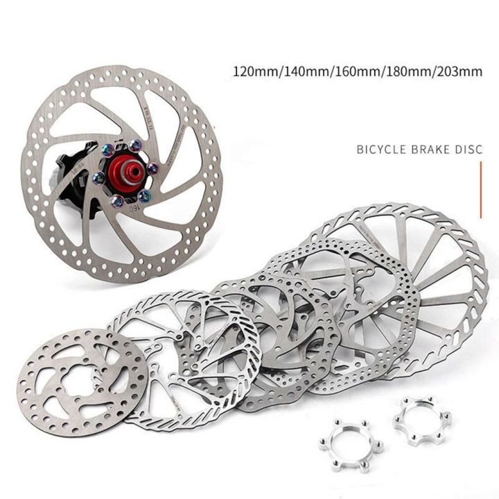 6 Inches 203mm/180mm/160mm/140mm MTB Mountain Bike Rear Wheel Parts Rotor Disc Brake Replacement Bicycle Accessories