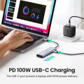 UGREEN USB C Hub 4K 60Hz, 6 in 1 Type C Dongle Adapter with 4K HDMI USB3.0 SD/TF Card Reader 100W PD Compatible for MacBook Pro Air HP XPS Yoga Chromebook Surface Go and More. 