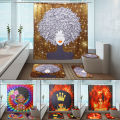 Make you feel comfortableShower Curtain Bathroom Decor Set African girl Painting Art Design Curtains PVC. 