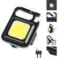 Mini LED Flash-light Work Light Portable Pocket Flas-hlight Keychains USB Rechargeable Small Light Corkscrew Waterproof Camping Lantern Magnet Design Fishing Emergency Lamp 3 Mode. 