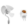 E27 Screw-in Universal Fan,3 Blades E27 Thread Base Ceiling Fan,Low Noise Cooling Fan,E27 Thread Ceiling Fan.