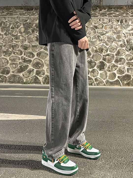 Smoky%20Gray%20Jeans%20Men's%20Loose%20Wide%20Leg%20Pants%20Men's%20Spring%20New%20Hong%20Kong%20Style%20ins%20Fashion%20Brand%20Straight-Leg%20Trousers%20Men%20-%20Image%203