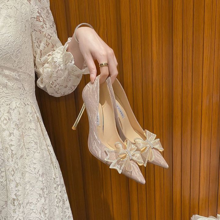Spring%20and%20Autumn%20Crystal%20Bow%20High%20Heels%20Fairy%20Style%20Maiden%20Bridesmaid%20Wedding%20Shoes%20Xiuhe%20Wedding%20Dress%20Two-Way%20Wear%20-%20Image%207