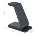 (New)D2 3 In 1 15W Wireless Vertical Charger D2 (White)/D2 (Black). 