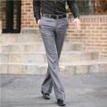 Fall Slim Fit White Bootleg Pants Men's Business Casual Big Leg Suit Pants Fashionable All-Match Non-Ironing Wide Leg Suit Pants.